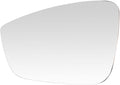 TRQ Driver Side Manual Mirror Glass Snap On Clear Compatible with 2011-2018 Volkswagen Jetta VW1324119