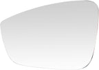 TRQ Driver Side Manual Mirror Glass Snap On Clear Compatible with 2011-2018 Volkswagen Jetta VW1324119