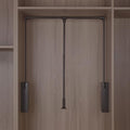 Adjustable Sliding Wardrobe Closet Rod - 51-121cm Pull Down Clothes Hanger Rail, Extendable Soft Return Hanging Rail for Spac