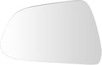 TRQ Driver Side Mirror Glass Heated Snap On Clear Compatible with 2017-2023 Tesla Model 3 TA1324101