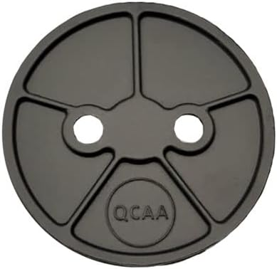 QCAA Heavy Duty Solid Metal Pole Socket Set, 1-3/8'', Matte Black, 12 Pairs, Made in Taiwan