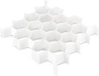Whitmor Honeycomb Drawer Organizer, 6 PAck White