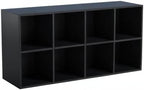 OSCHF 8-Cube Storage Shelf Bookcase - Wooden 4-Tier Floor Standing Open Bookshelf, Modern TV Stand up to 55 Inchs for Home an