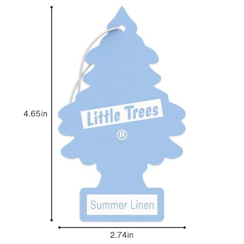 LITTLE TREES Car Air Freshener | Hanging Tree Provides Long Lasting Scent for Auto and Home | 24 Air Fresheners |Summer Linen