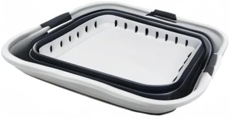 SAMMART 42L (11 gallon) Collapsible Plastic Laundry Basket - Foldable Pop Up Storage Container/Organizer - Space Saving Hampe
