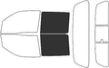 Rvinyl Window Tint Kit Compatible with Nissan Frontier 2022-2024 (4 Door Crew Cab) - Back Precut Kit - 20%