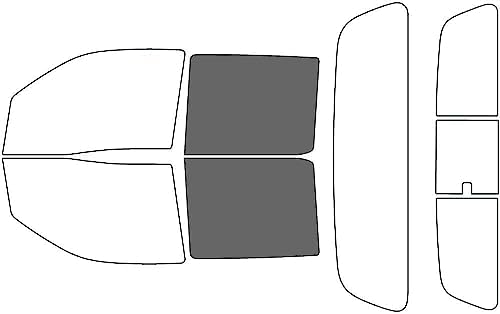 Rvinyl Window Tint Kit Compatible with Nissan Frontier 2022-2024 (4 Door Crew Cab) - Back Precut Kit - 35%