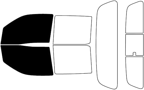 Rvinyl Window Tint Kit Compatible with Nissan Frontier 2022-2024 (4 Door Crew Cab) - Front Precut Kit - 5%
