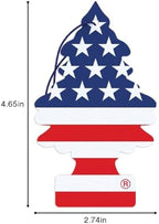 LITTLE TREES Car Air Freshener | Hanging Tree Provides Long Lasting Scent for Auto and Home | Vanilla Pride | Red White and B