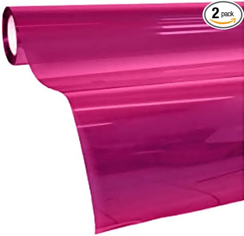 VViViD Colorful Transparent Vinyl Car Window Tinting 30 Inch x 60 Inch 2 Roll Pack (Pink)