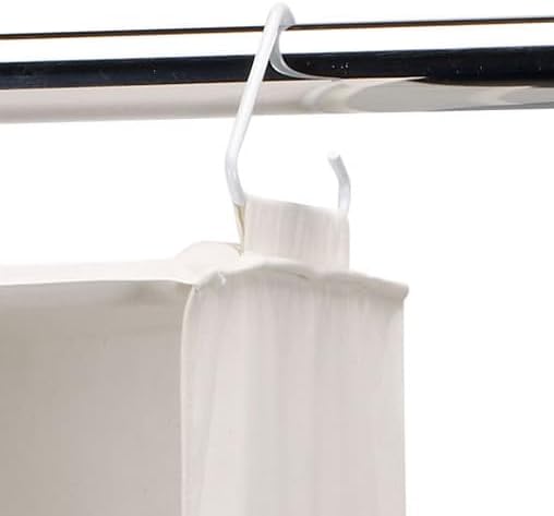 Household Essentials 311342 Hanging Closet Organizer | 3 Pocket Shelves | Natural Canvas