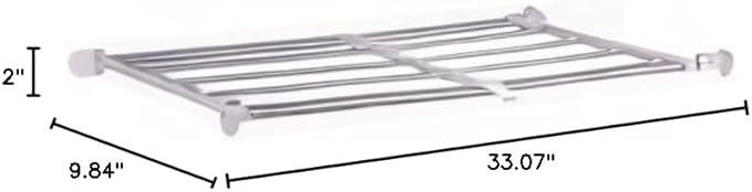 Hershii Expandable Shelf Rod Closet System Heavy Duty Clothes Hanger Adjustable DIY Storage Organizer Shoe Rack