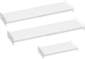 Expandable Closet Organizer Shelves, 3 Pack Adjustable Metal Storage Shelves Dividers for Wardrobe Cupboard Kitchen (White,7.