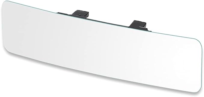 SkycropHD Rear View Mirror Frameless Car Interior Rearview Mirror Panoramic Wide Angle to Eliminate Blind Spots – Convex,11.8''(White)