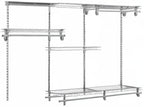 ClosetMaid ShelfTrack Wire Closet Organizer System, Adjustable from 4 to 6 Ft., with Shelves, Clothes Rods, Hardware, Durable