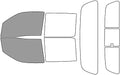 Rvinyl Window Tint Kit Compatible with Nissan Frontier 2022-2024 (4 Door Crew Cab) - Front Precut Kit - 50%