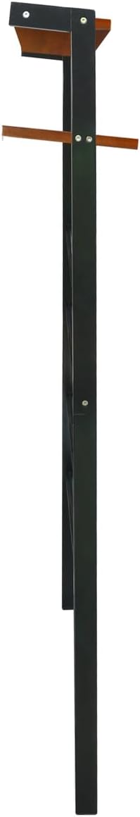 Solid Wood Decorative Ladder - Leaning Blanket Rack for Home Decor Black and Sweet Oak