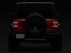 Raxiom LED Tail Lights; Black Housing; Red Lens Compatible for 18-25 Jeep Wrangler JL w/Factory Halogen Tail Lights & w/o Bli
