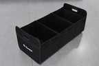 K KNODEL Car Trunk Organizer, Foldable Organizer for Car, Automotive Consoles & Organizers, 3 Compartments Storage with Reinforced Handles (Large, Black)