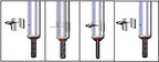 Milton s-986C Calibratable Tire Pressure Service Gauge, Dual Head Straight Foot Chuck, 10-160 PSI