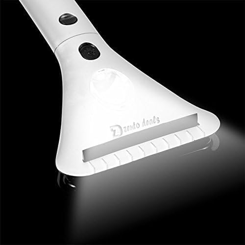 Zento Deals Heated Car Window Snow/Ice Scraper with Light - Extendable 12V LED Light with 15.8 feet Long Cord (8)