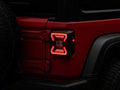 Raxiom LED Tail Lights; Black Housing; Red Lens Compatible for 18-25 Jeep Wrangler JL w/Factory Halogen Tail Lights & w/o Bli
