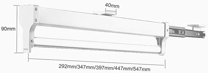 Sliding Wardrobe Closet Rod - Extendable Clothes Rail, Extendable Wardrobe Rail in Steel, Household Space-Saving Pants Storag