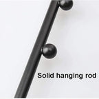 Pull Out Closet Hanger 25-44Cm Metal Sliding Clothes Rail,Extendable Clothing Storage Rack for Wardrobe Space Saving,Black Ma