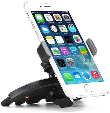 Car Mount CD Slot Holder Compatible with Google Pixel 9a, Cradle Swivel Dock Strong Grip CD Player Slot