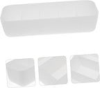 2pcs Plastic Socks Organizer with Compartments Stackable Drawer Storage Box for Underwear Gloves and Accessories White