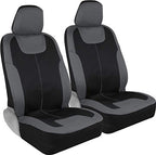 Motor Trend Perfect Symmetry Gray Car Seat Covers, Full Set – Waterproof Neoprene Foam Lining, Durable Front and Back Rear Be