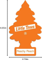 LITTLE TREES Car Air Freshener | Hanging Paper Tree for Home or Car | Peachy Peach Scent | 24 Pack