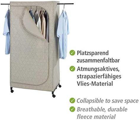 Wenko Balance Wardrobe with Wheels - Mobile Wardrobe Folding, Taupe, Kleiderschrank