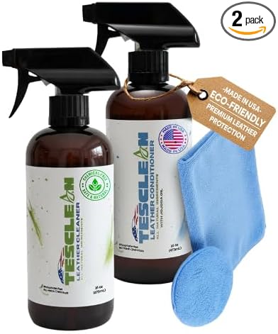 Tesla Leather Seat Cleaner & Conditioner, Made in the USA, Tesla Cleaning Kit Interior V egan Conditioner Electric Vehicle In