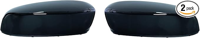 Pair Gloss Black Mirror Caps Cover Compatible with GMC Chevrolet Silverado Sierra 1500 2500 HD 3500 HD Avalanche Tahoe 2007-2013 Pick up Replacement for 25788157 25788156