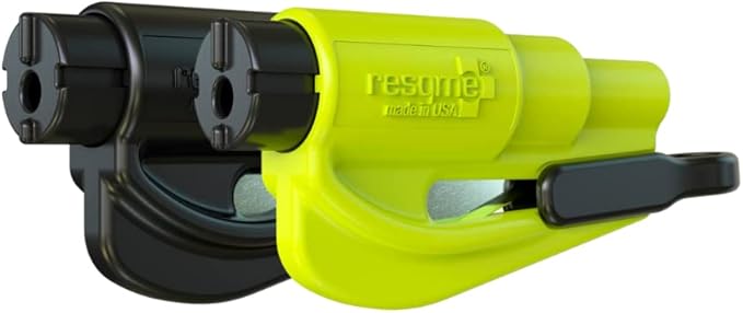 resqme The Original Compact Emergency Keychain Car Escape Tool, Seatbelt Cutter and Window Breaker, Made in USA, Pack of 2
