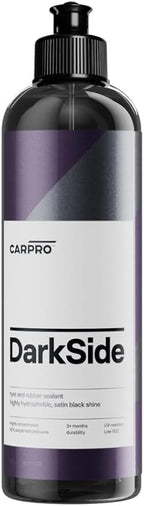 CARPRO DarkSide - Tire & Rubber Sealant, Hydrophobic & Self-Cleaning, Satin Black Shine, UV Protection, Revives Dull Faded Ru