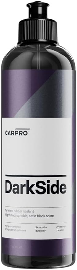 CARPRO DarkSide - Tire & Rubber Sealant, Hydrophobic & Self-Cleaning, Satin Black Shine, UV Protection, Revives Dull Faded Ru