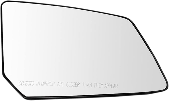 TRQ Passenger Side Mirror Glass with Backing Plate Snap On Compatible with 2009-2015 Chevrolet Traverse 2007-2013 GMC Acadia 