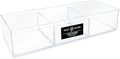 Isaac Jacobs Large 3-Compartment Acrylic Stackable Organizer (12.9" L x 5" W x 2.7" H), Multi-Sectional Tray & Storage Soluti