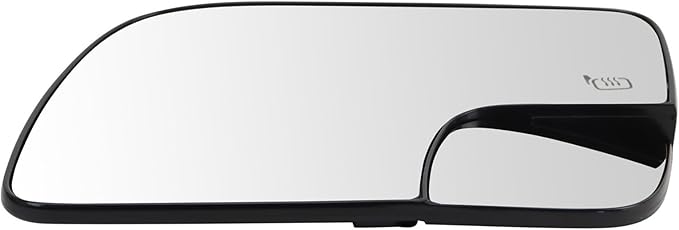 TRQ Driver Side Mirror Glass Heated Snap On Compatible with 2016-2019 Ford Explorer 2013-2019 Ford Police Interceptor Utility