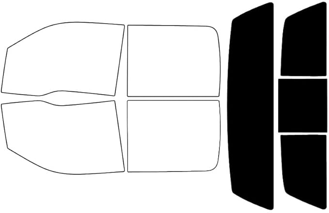 Rvinyl Window Tint Kit Compatible with Ford F-150 2009-2014 4 Door - Black 5% - Single Ply No Bubble Film - Do it Yourself Vehicle Rear Windshield Tint