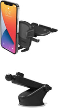 iOttie Easy One Touch 5 CD Slot Mount with Extra Dashboard Mounting Base & Dash Pad - Universal Car Mount Phone Holder for iPhone, Google, Samsung, Moto, Huawei, Nokia, LG, and All Other Smartphones