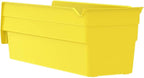 Akro-Mils 30120 Plastic Shelf Bins, Heavy Duty Storage Bins for Garage, Closet, and Drawer Organization, 12" x 4" x 4", Yello