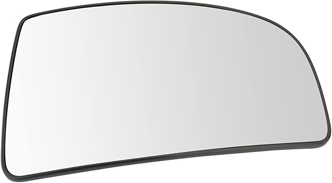 TRQ Driver Side Lower Mirror Glass with Backing Plate Compatible with 2015-2019 Ford Transit-150, Transit-250, Transit-350, T