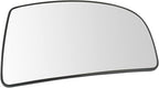 TRQ Driver Side Lower Mirror Glass with Backing Plate Compatible with 2015-2019 Ford Transit-150, Transit-250, Transit-350, T