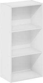 Furinno Luder 3-Tier Open Shelf Bookcase, White