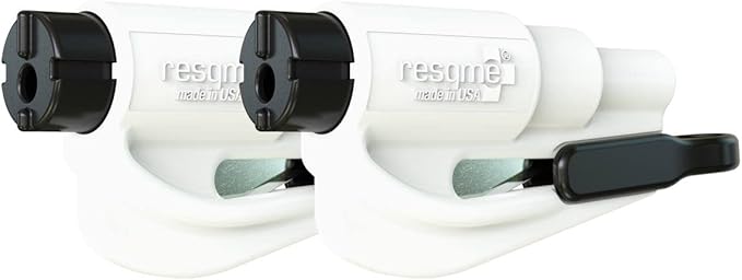 resqme The Original Compact Emergency Keychain Car Escape Tool, Seatbelt Cutter and Window Breaker, Made in USA, Pack of 2