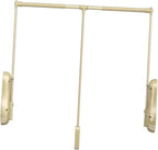 Pull Down Clothes Rail, Extendable Adjustable Aluminum Alloy Clothes Rail,for Wardrobe Cloakroom,20kg Load Capacity(Color 1,W