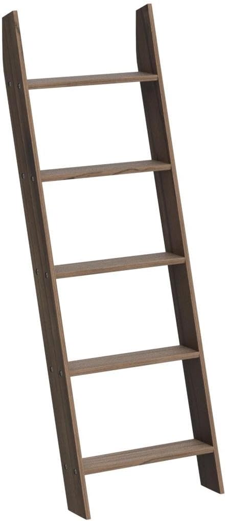 Milltown Merchants Rustic Blanket Ladder - Leaning Towel Rack for Living Room and Bedroom - Wood Holder for Throws (Driftwood